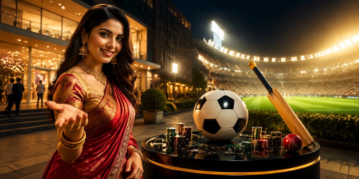 Indian woman enjoying cricket betting showing responsible play